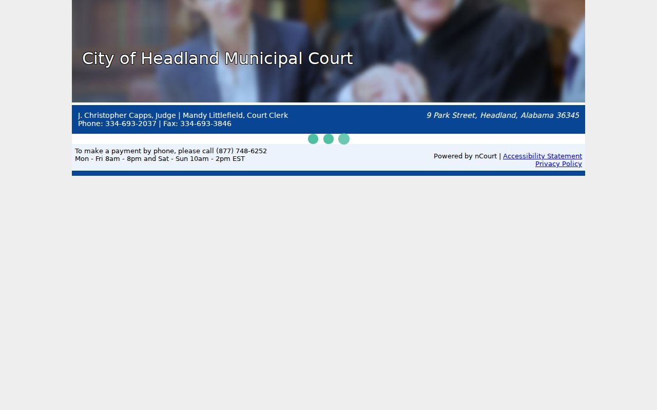 Henry County Headland municipal warrant payment portal